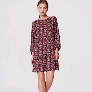 🌺ANN TAYLOR LOFT🌺SHADOW FLORAL SHIFT DRESS🌺